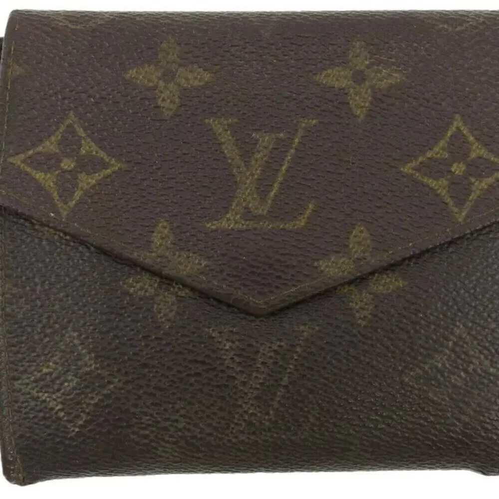 Louis Vuitton W Hook Wallet Monogram Beige Monogram Canvas